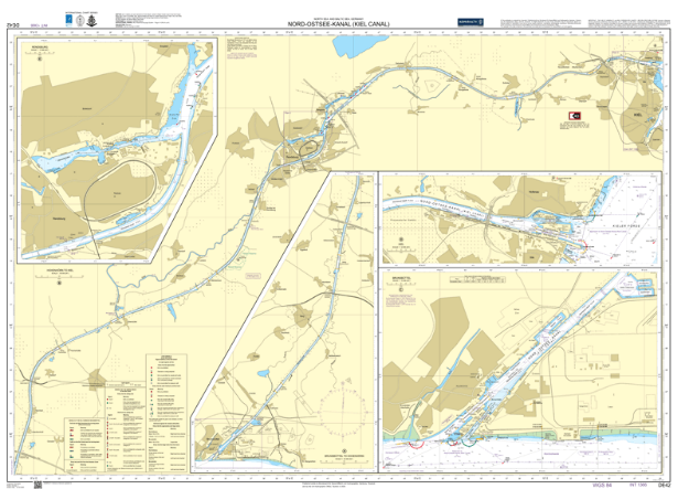 Duitse kaart 42 - Nord-Ostsee-Kanal (Kiel Canal)